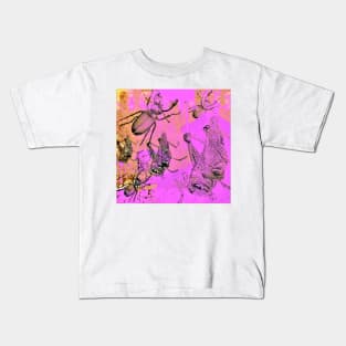 Pink and Gold Bugs Kids T-Shirt